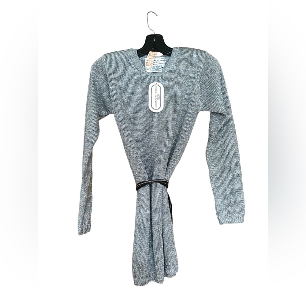 NWT Vintage Silver Metallic Sweater